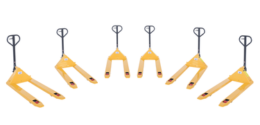 Steel (Quantity 6) Economy Pallet Truck Hand and Foot Release 62 In. x 29 In. x 48 In. 4,400 Lb. Capacity Yellow